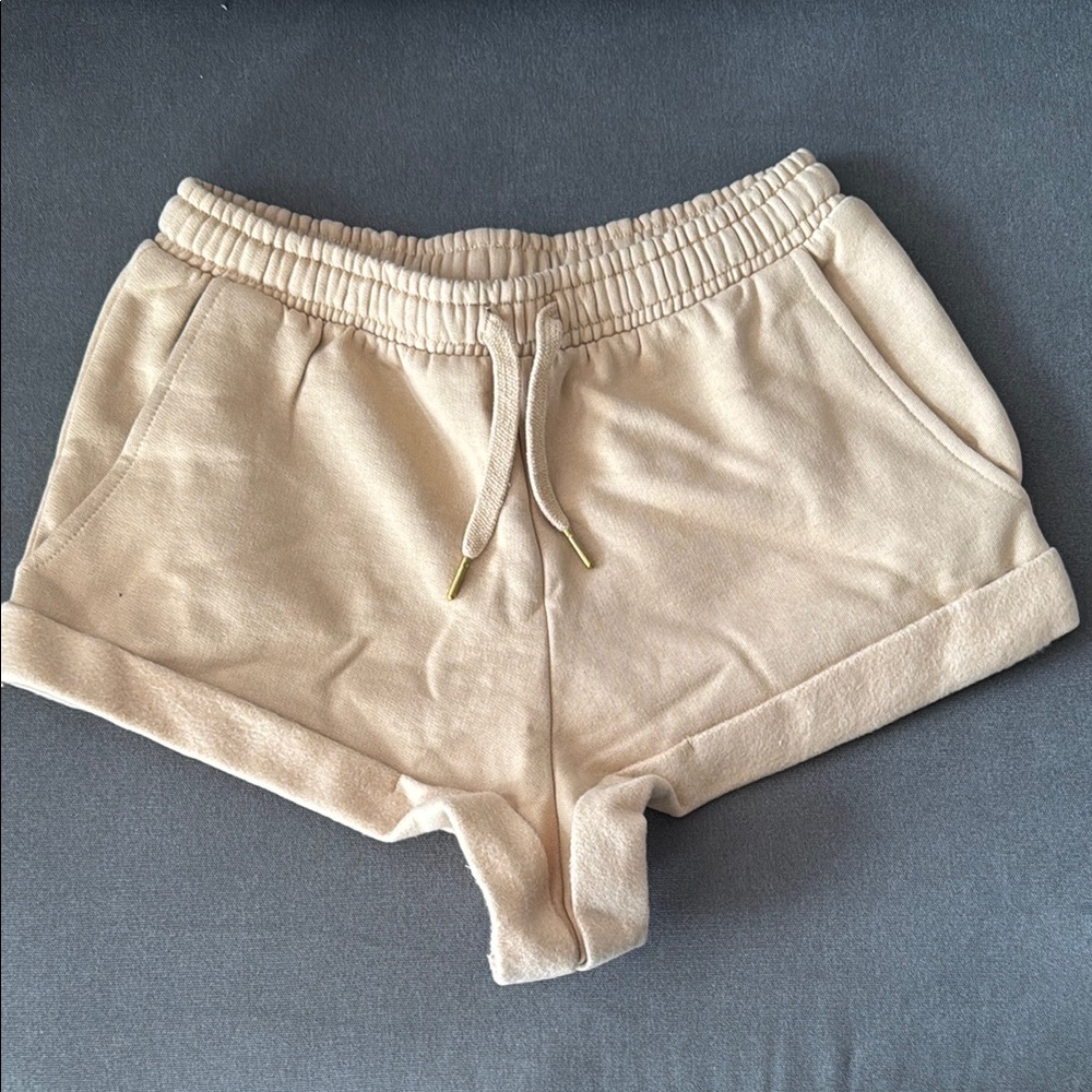 WeWoreWhat Cream Athletic Shorts